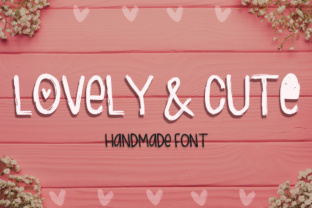 Lovely Cute Font: Handmade Charm for Craft Projects